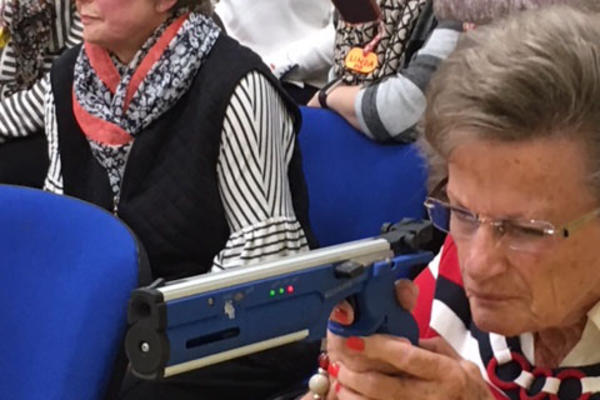 April 2018 Meeting Laser Shooting with Ann and Cyril Marshall