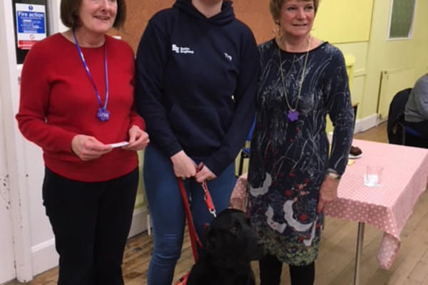 March 2018 Meeting speaker Katie Purcell and her Medic Alert Dog Archie